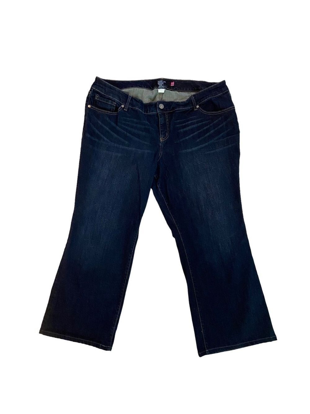 Torrid blue jeans stretchy denim beaded studded flap pockets plus size 22R